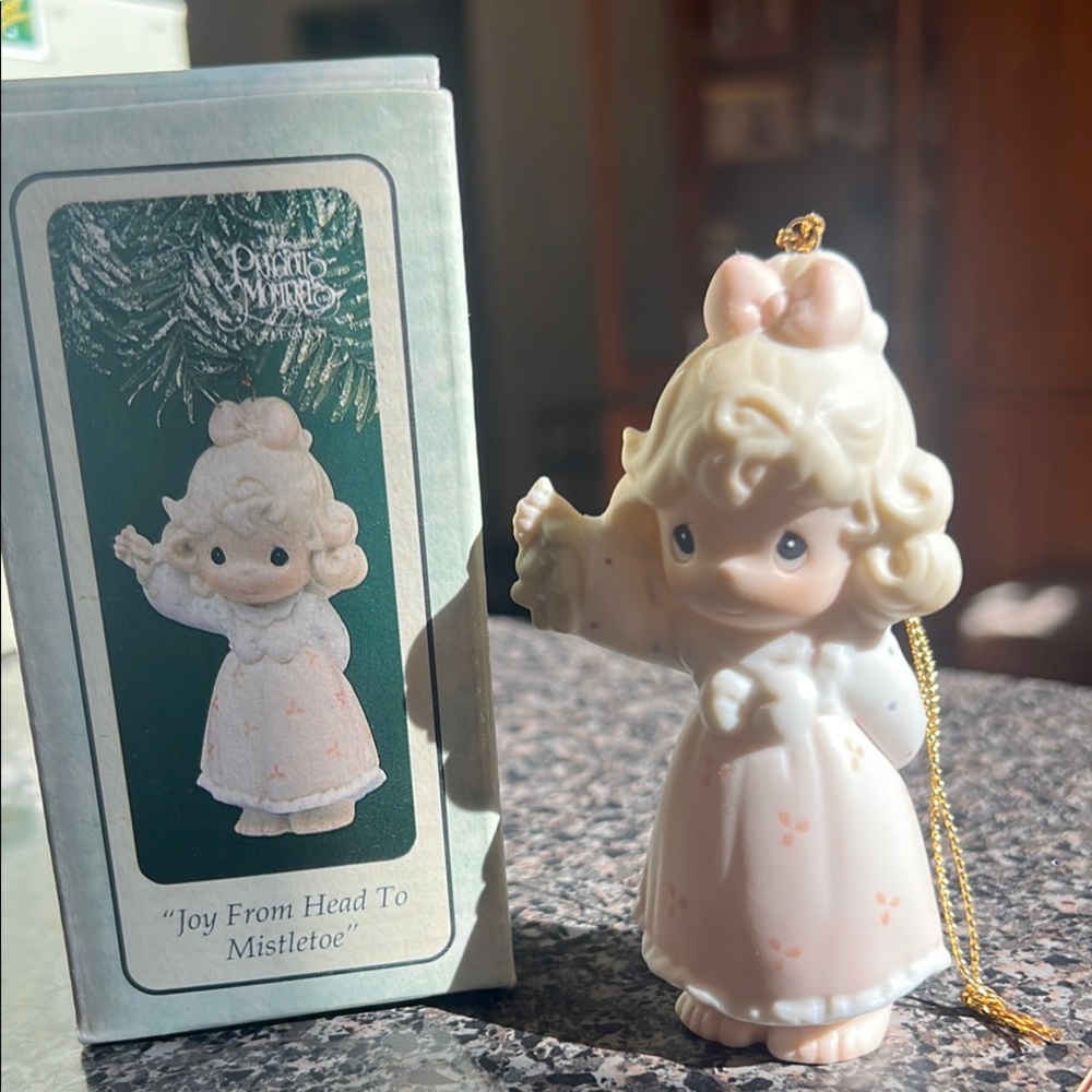 Precious Moments Angel Figurine - Pink and White